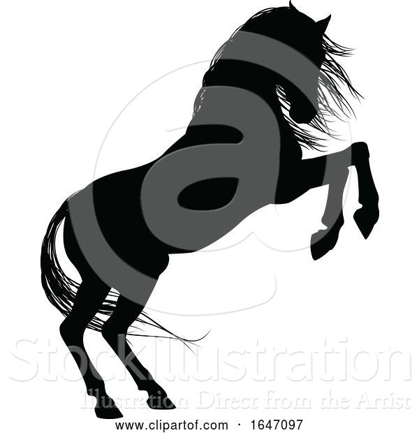 Vector Illustration of Horse Animal Silhouette