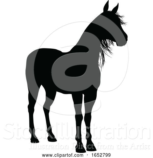 Vector Illustration of Horse Animal Silhouette