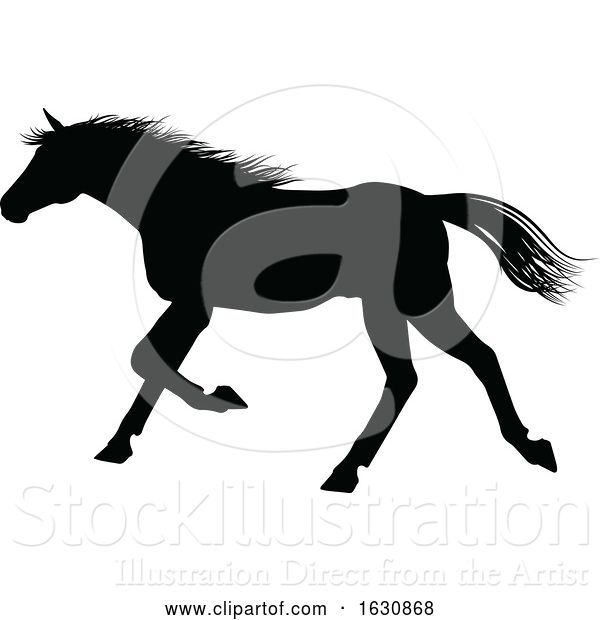 Vector Illustration of Horse Silhouette Animal