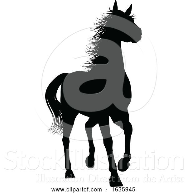 Vector Illustration of Horse Silhouette Animal