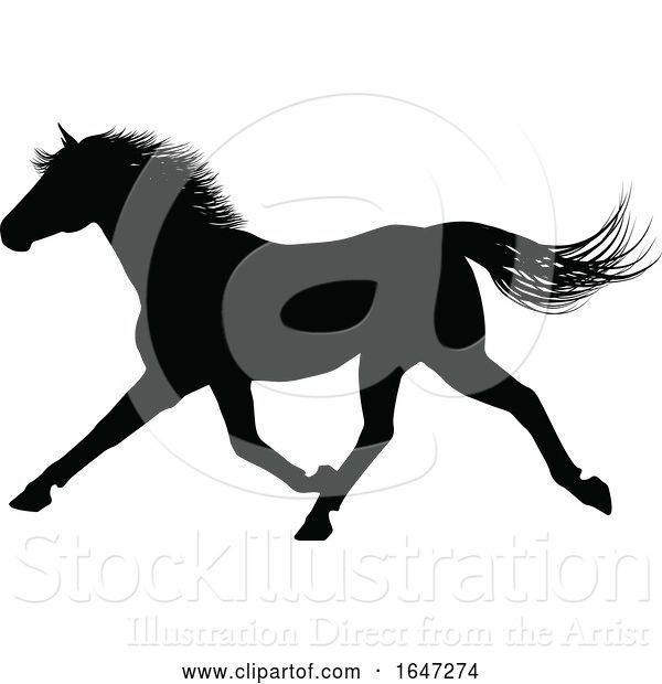 Vector Illustration of Horse Silhouette Animal