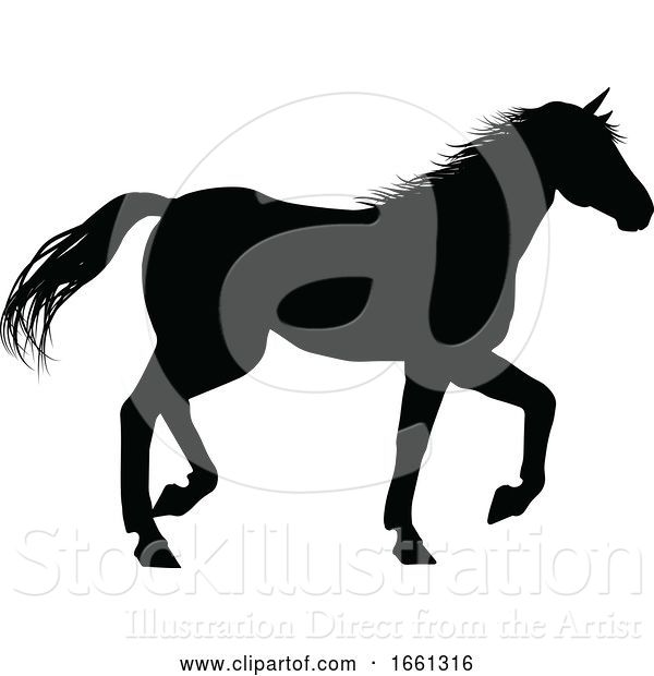 Vector Illustration of Horse Silhouette Animal