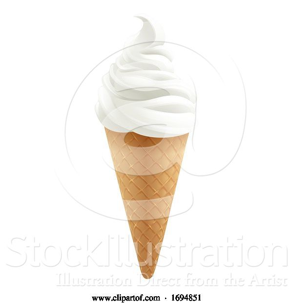 Vector Illustration of Ice Cream Cone Illustration