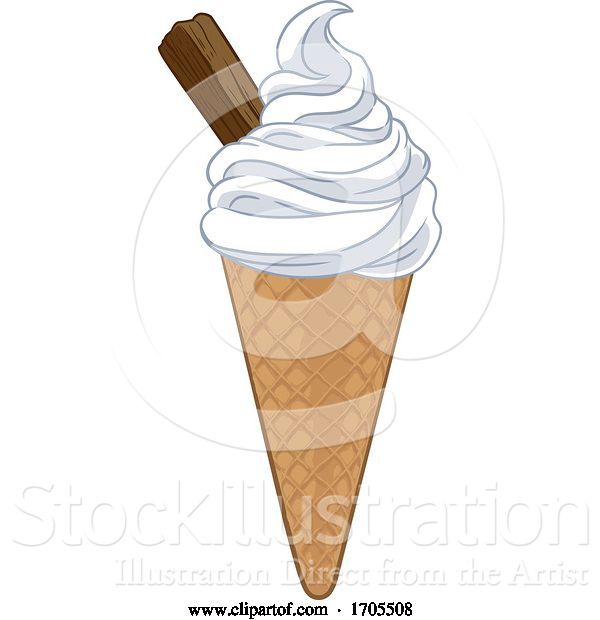 Vector Illustration of Ice Cream Cone Illustration