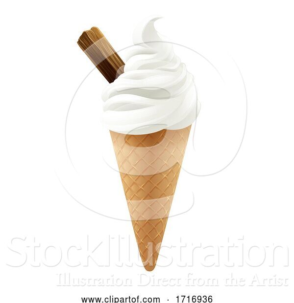 Vector Illustration of Ice Cream Cone Illustration