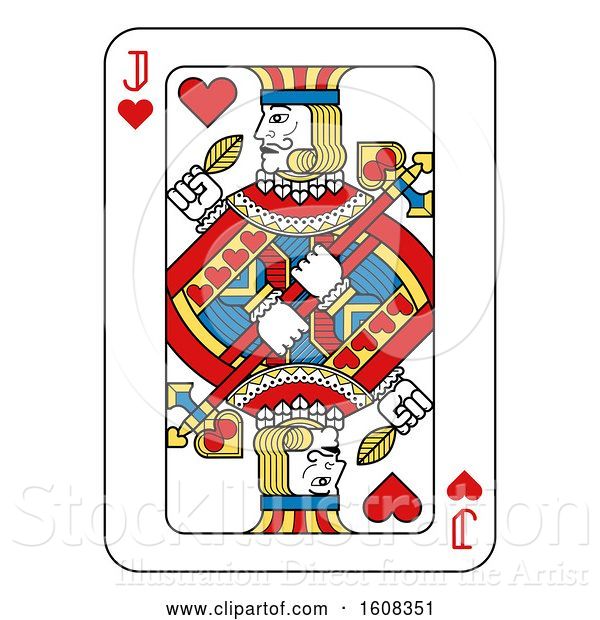 Vector Illustration of Jack of Hearts Playing Card