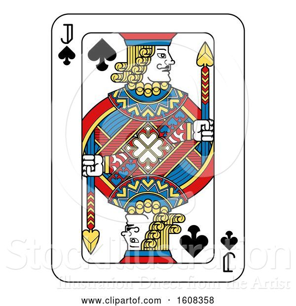 Vector Illustration of Jack of Spades Playing Card