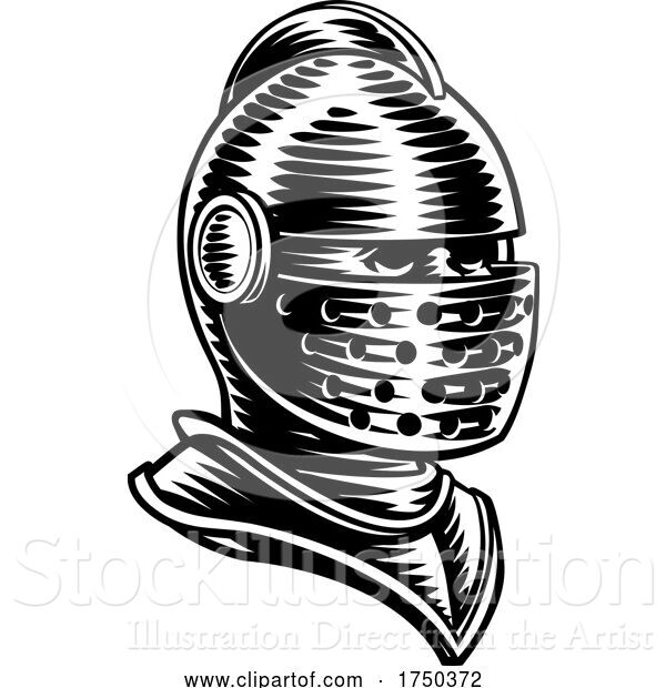Vector Illustration of Knight Helmet