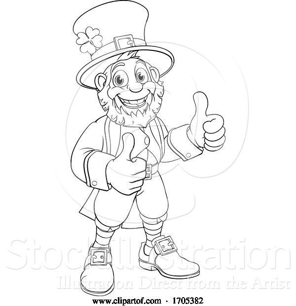 Vector Illustration of Leprechaun St Patricks Day Character