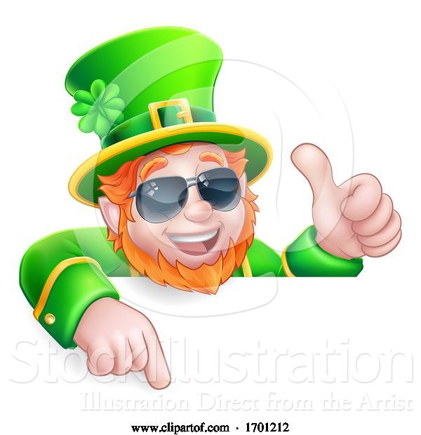 Vector Illustration of Leprechaun St Patricks Day Cool Character