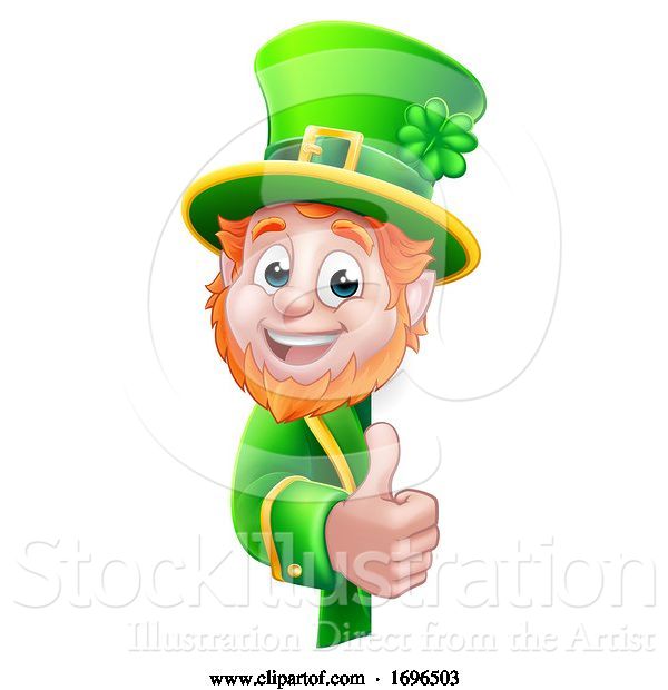 Vector Illustration of Leprechaun St Patricks Day Sign