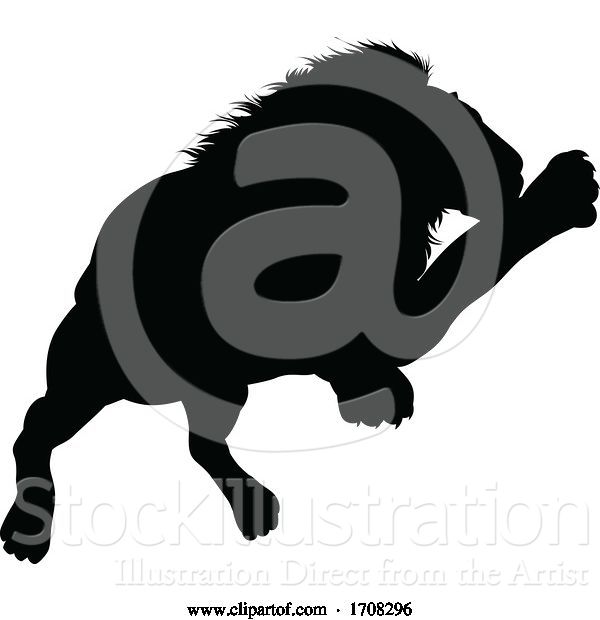 Vector Illustration of Lion Animal Silhouette