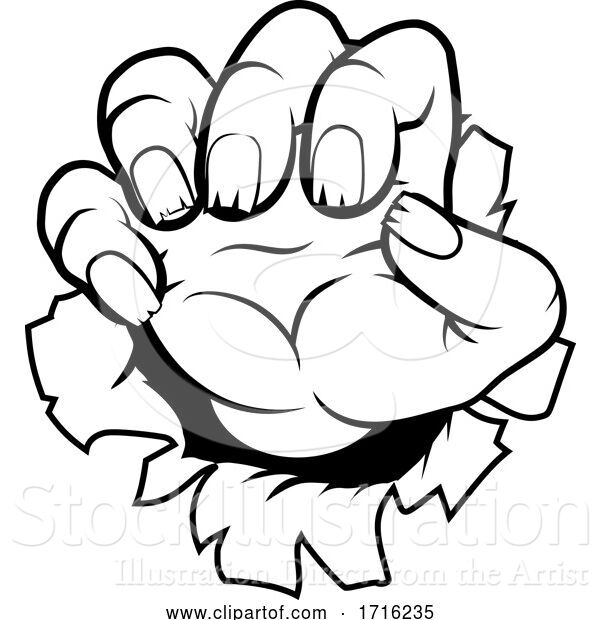 Vector Illustration of Monster Claw Hand