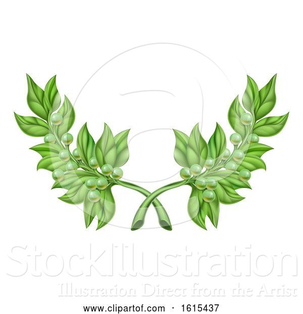 Vector Illustration of Olive Branch Wreath