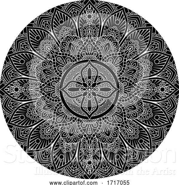 Vector Illustration of Pattern Motif Mandala Art Ornament Design Element