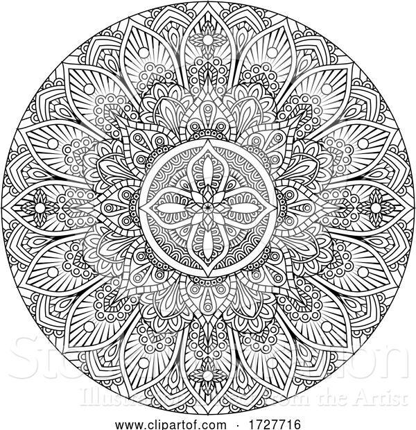 Vector Illustration of Pattern Motif Mandala Art Ornament Design Element