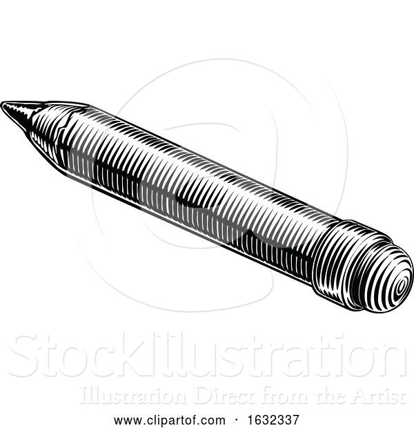 Vector Illustration of Pencil Vintage Woodcut Engraved Illustration