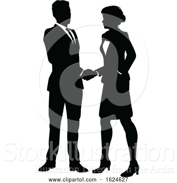 Vector Illustration of People Business Silhouette