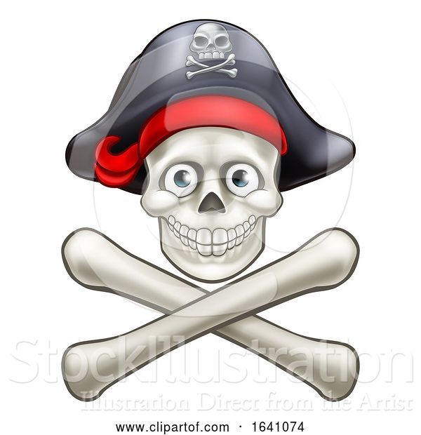 Vector Illustration of Pirate Skull and Crossbones