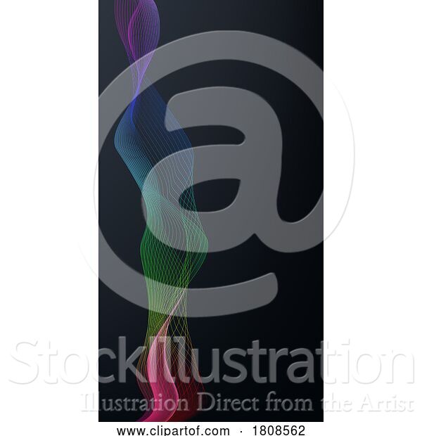 Vector Illustration of Rainbow Background Abstract Lines Waves Design