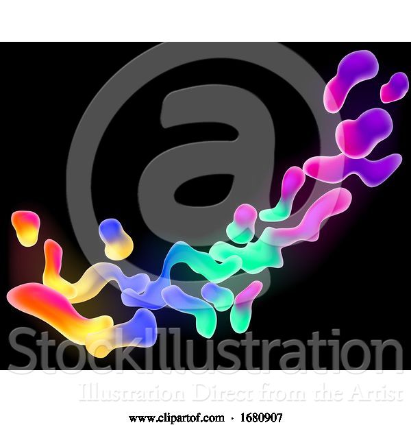 Vector Illustration of Rainbow Neon Color Lava Abstract Background