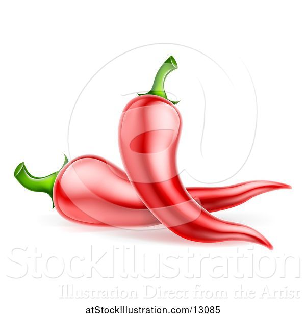 Vector Illustration of Red Chile Peppers