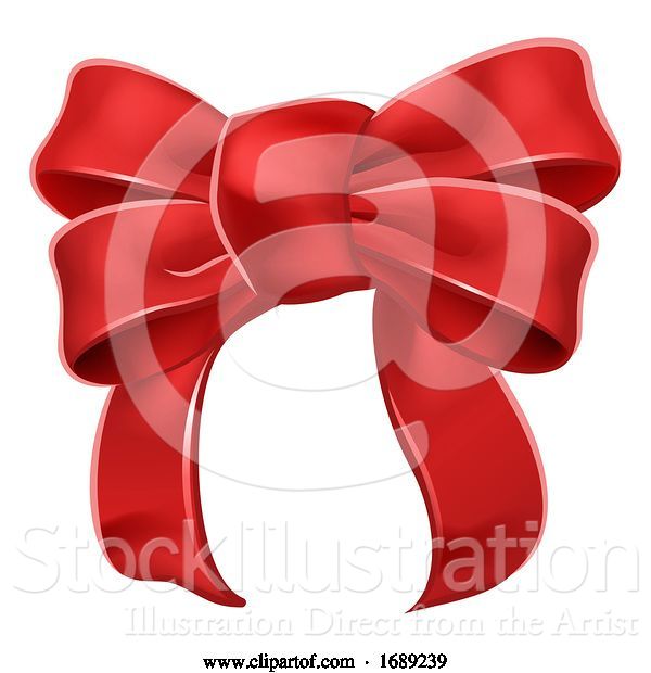 Vector Illustration of Red Ribbon Gift Bow