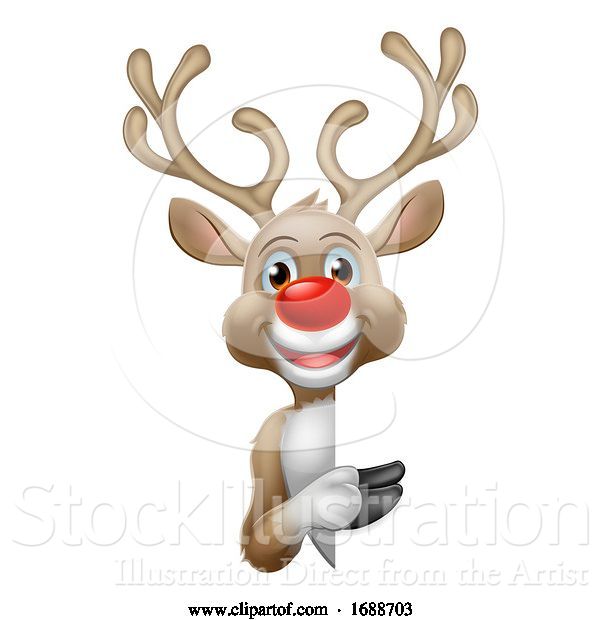 Vector Illustration of Reindeer Christmas Character