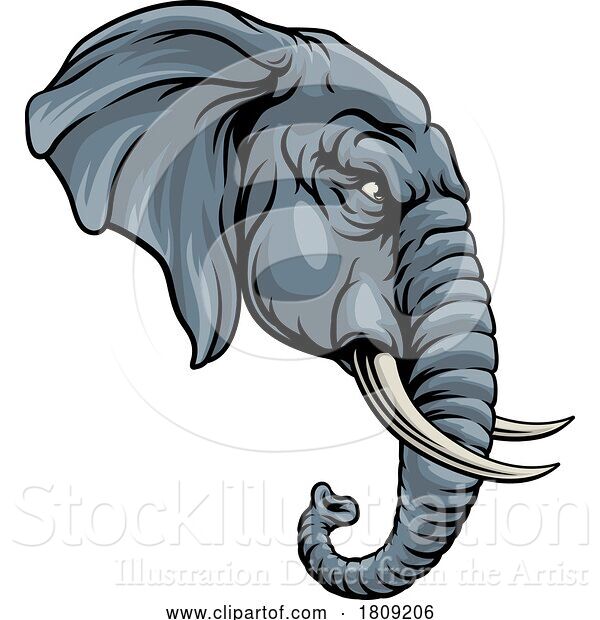 Vector Illustration of Republican Elephant Election Political Party Icon