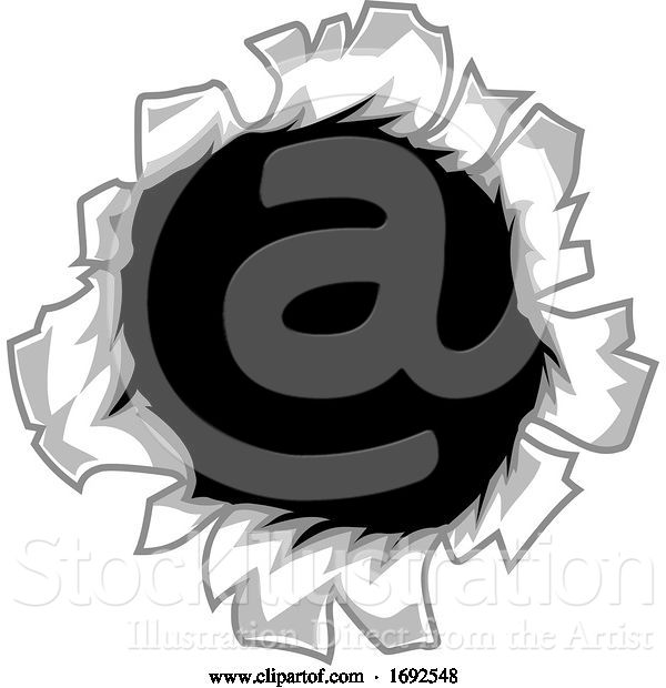 Vector Illustration of Ripped Hole