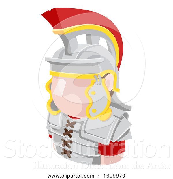 Vector Illustration of Roman Soldier Avatar People Icon