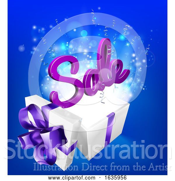 Vector Illustration of Sale Sign Gift Concept