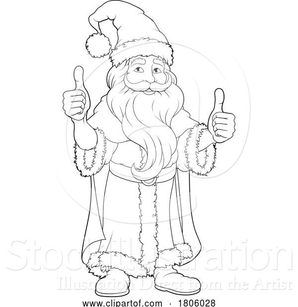 Vector Illustration of Santa Claus Father Christmas