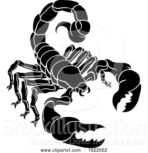 Vector Illustration of Scorpion Scorpio Zodiac Sign Design