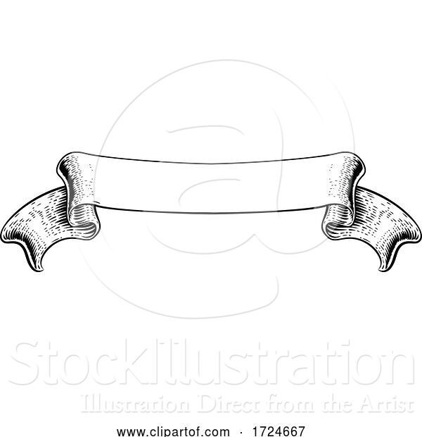 Vector Illustration of Scrolls Vintage Flag Paper Banners and Ribbons