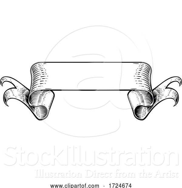 Vector Illustration of Scrolls Vintage Flag Paper Banners and Ribbons