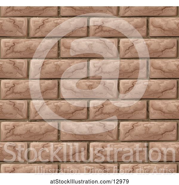 Vector Illustration of Seamless Brick Wall Texture Background