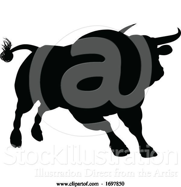 Vector Illustration of Silhouette Bull