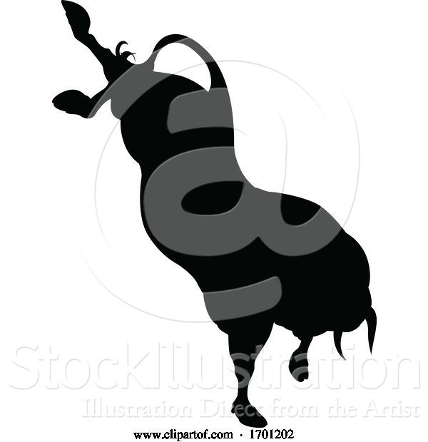 Vector Illustration of Silhouette Bull