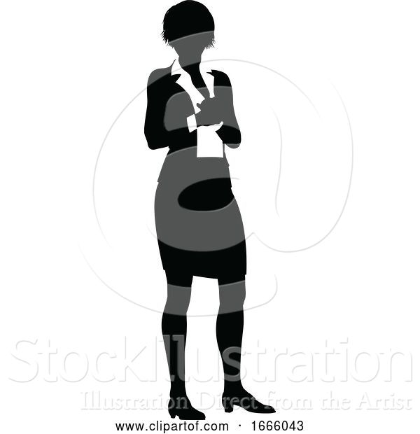 Vector Illustration of Silhouette Business Person