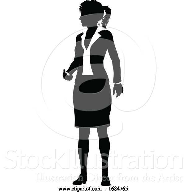 Vector Illustration of Silhouette Business Person