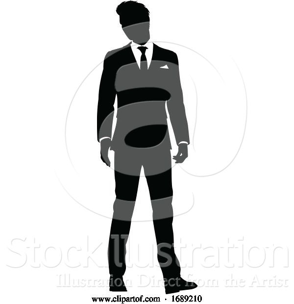 Vector Illustration of Silhouette Business Person