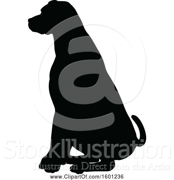 Vector Illustration of Silhouetted Dog