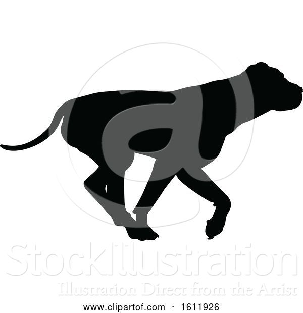 Vector Illustration of Silhouetted Dog