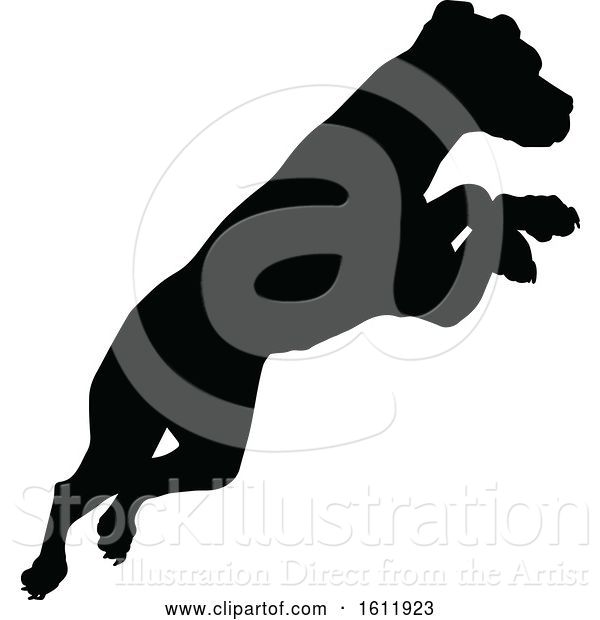 Vector Illustration of Silhouetted Dog