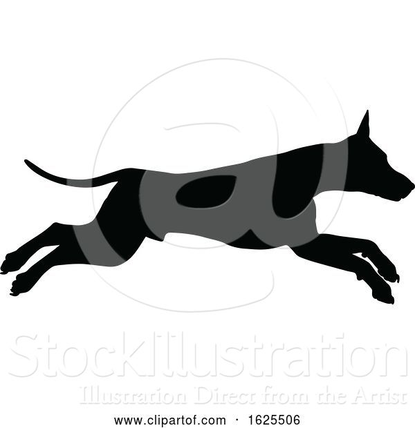 Vector Illustration of Silhouetted Dog