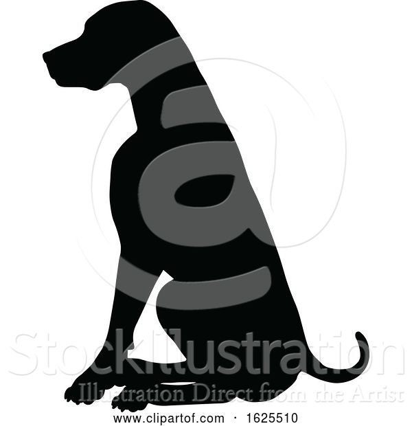 Vector Illustration of Silhouetted Dog