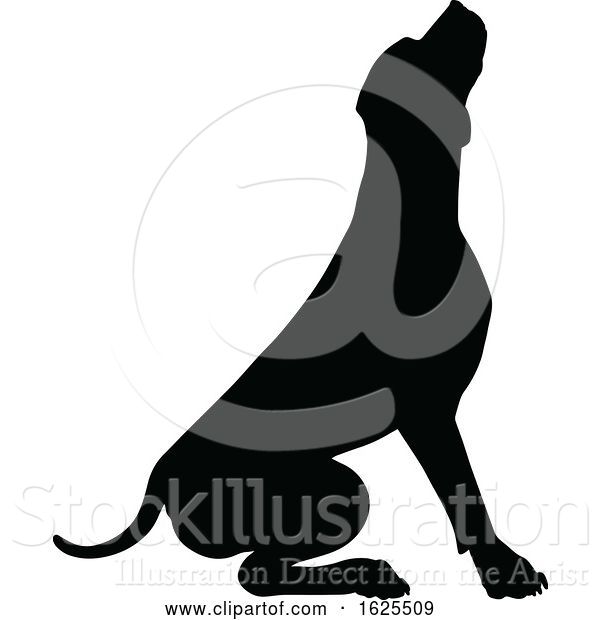 Vector Illustration of Silhouetted Dog