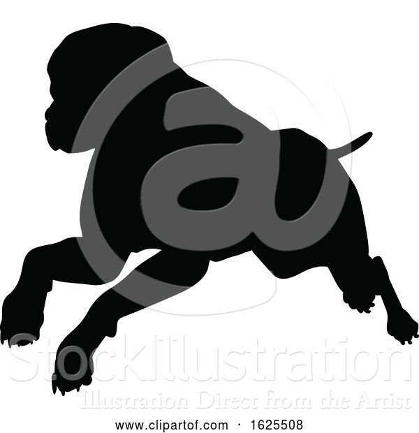 Vector Illustration of Silhouetted Dog