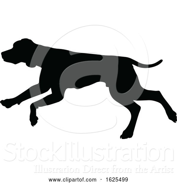 Vector Illustration of Silhouetted Dog